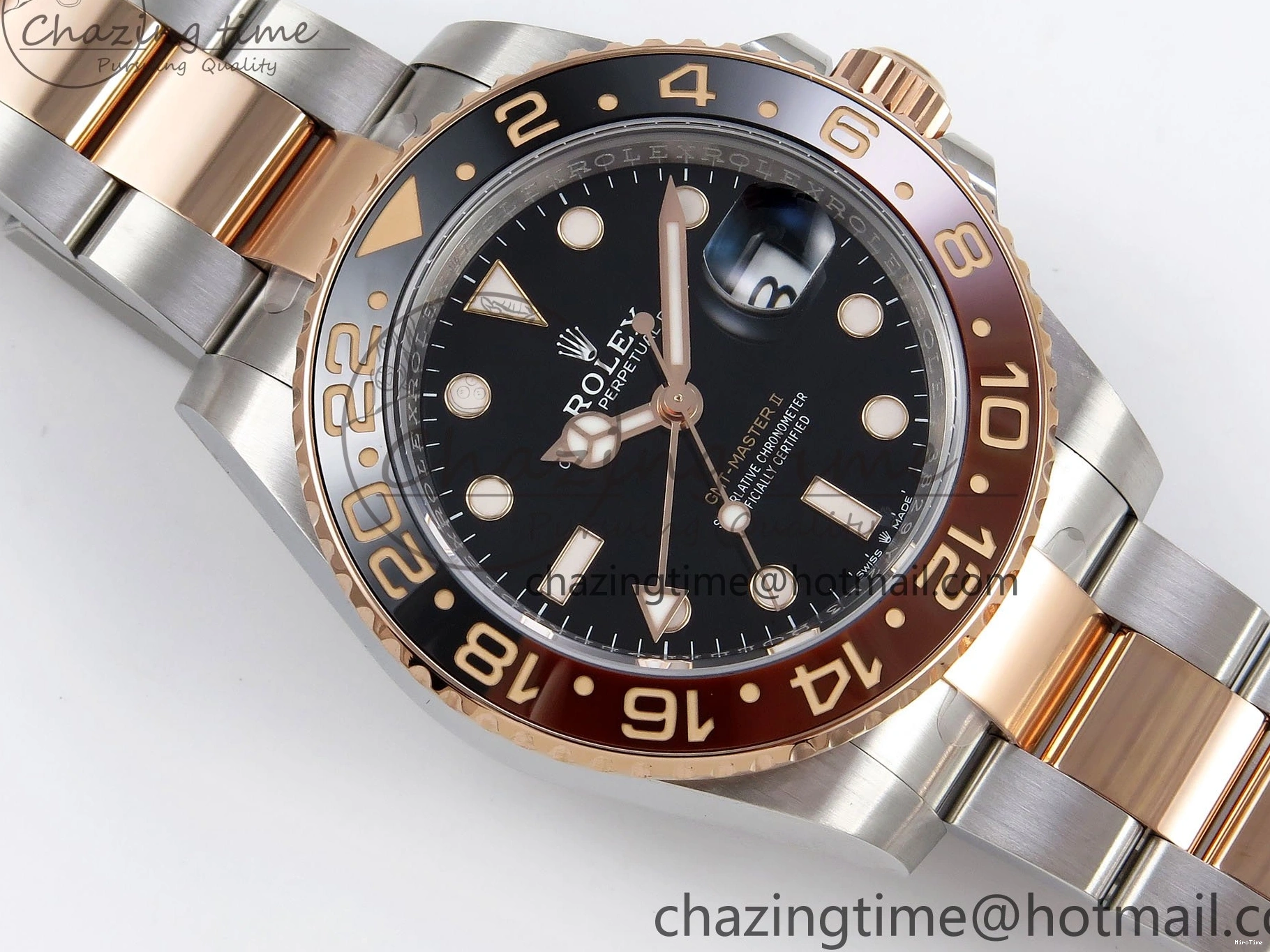 MiroTime 0206 GMT-Master II 126711 CHNR ARF 1:1 Best Edition Black Dial on RG SS Bracelet VR3285 CHS WeatherProof 1661